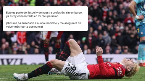 Garnacho envió un doloroso mensaje en redes sociales (Foto: Premier League)