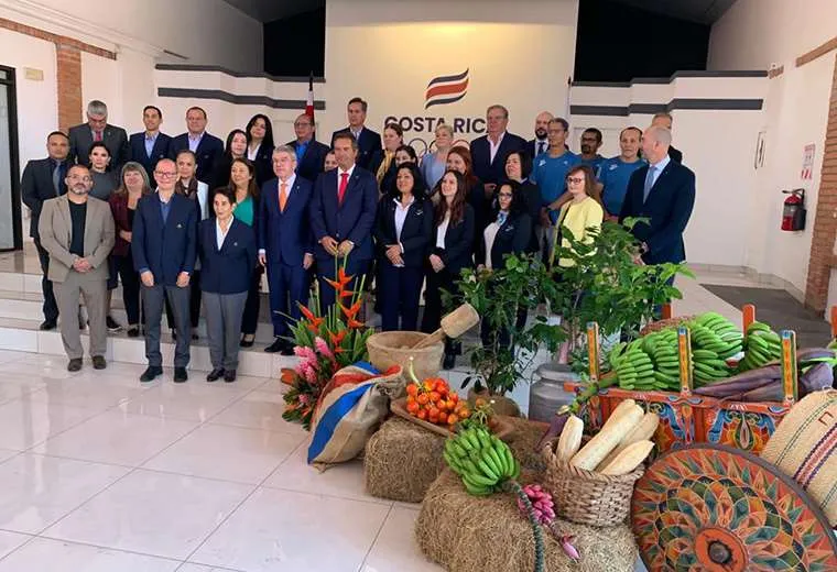 Thomas Bach en su visita a Costa Rica (Foto: Teletica Deportes).