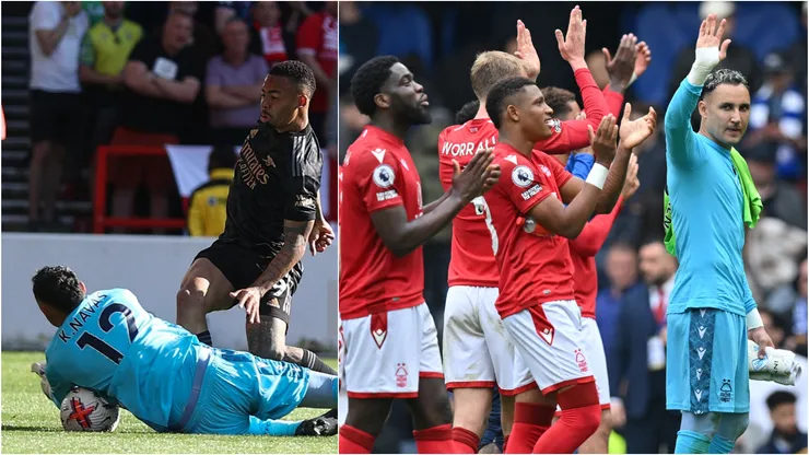 Nottingham Forest de Keylor Navas venció al Arsenal y se salvó del descenso.