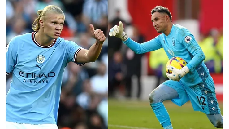 Haaland le da una mano a Keylor Navas