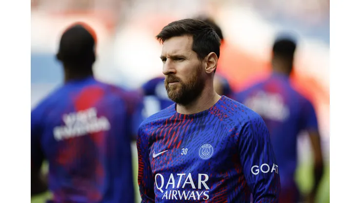 Soccer Football - Ligue 1 - Paris St Germain v Troyes - Parc des Princes, Paris, France - October 29, 2022 Paris St Germain's Lionel Messi during the warm up before the match REUTERS/Sarah Meyssonnier