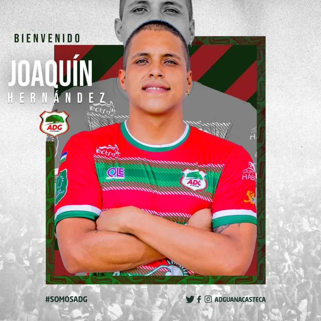 Joaquín Hernández ya fue presentado como nuevo jugador del AD Guanacasteca.