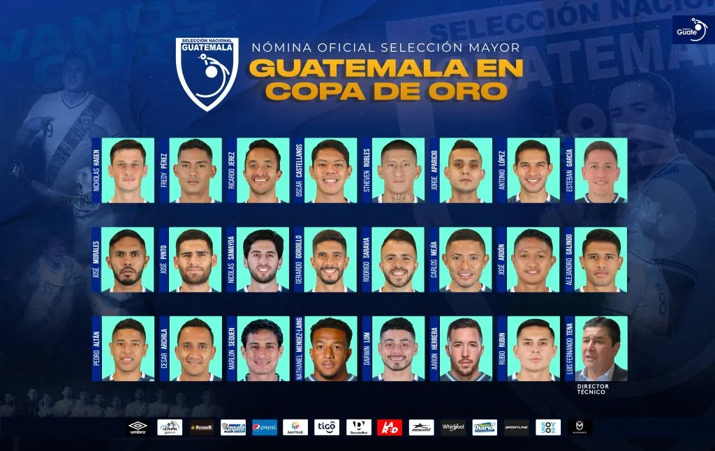 La convocatoria oficial de Guatemala para la Copa Oro 2023