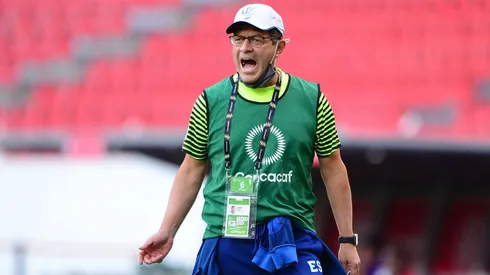 Hugo Perez El Salvador Head Coach during the game El Salvador vs Haiti, corresponding to Group B of the Concacaf Mens Olympic Qualifying 2020, at Jalisco Stadium, on March 25, 2021. Hugo Perez Director Tecnico de El Salvador durante el partido El Salvador vs Haiti, correspondiente al Grupo B del campeonato Preolimpico de Concacaf Guadalajara 2020, en el Estadio Jalisco, el 25 de Marzo de 2021. (Photo by Isaac Ortiz / 623 / Mexsport via AFP)