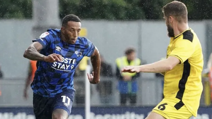 Titularidad y goleada para Nathaniel Méndez-Laing (Derby County)
