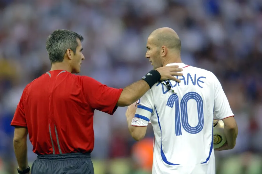 Horacio Elizondo y Zinedine Zidane en el Mundial de 2006