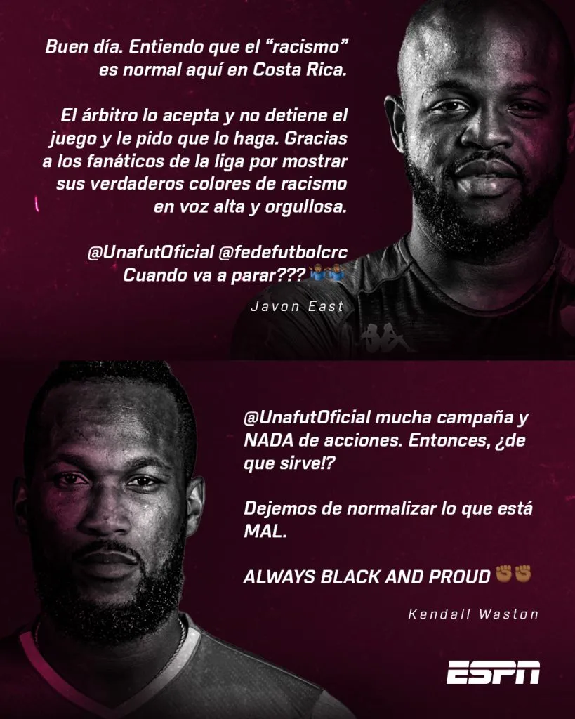 Jaovn East y Kendall Waston denunciaron racismo en el Clásico. (Vía ESPN)