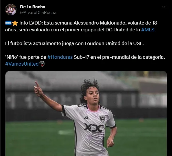 Alessandro Maldonado se acerca al DC United.