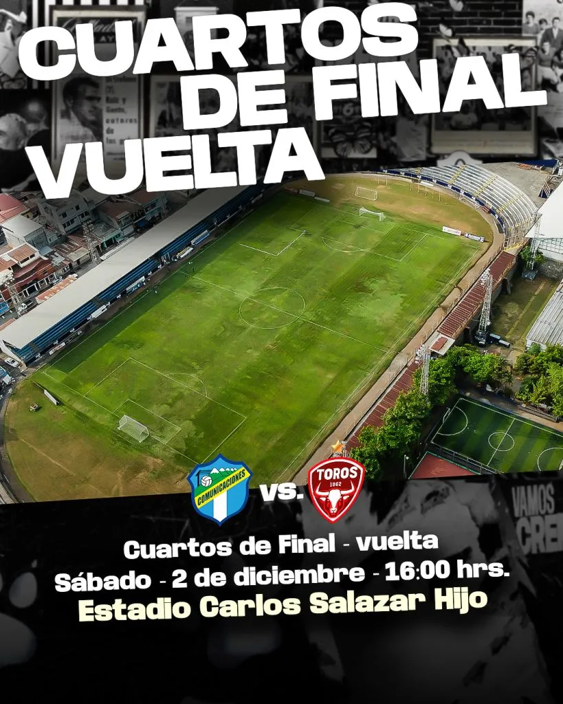 El anuncio de Comunicaciones sobre el cambio de localía para la vuelta de los cuartos de final (Foto: Prensa Comunicaciones)