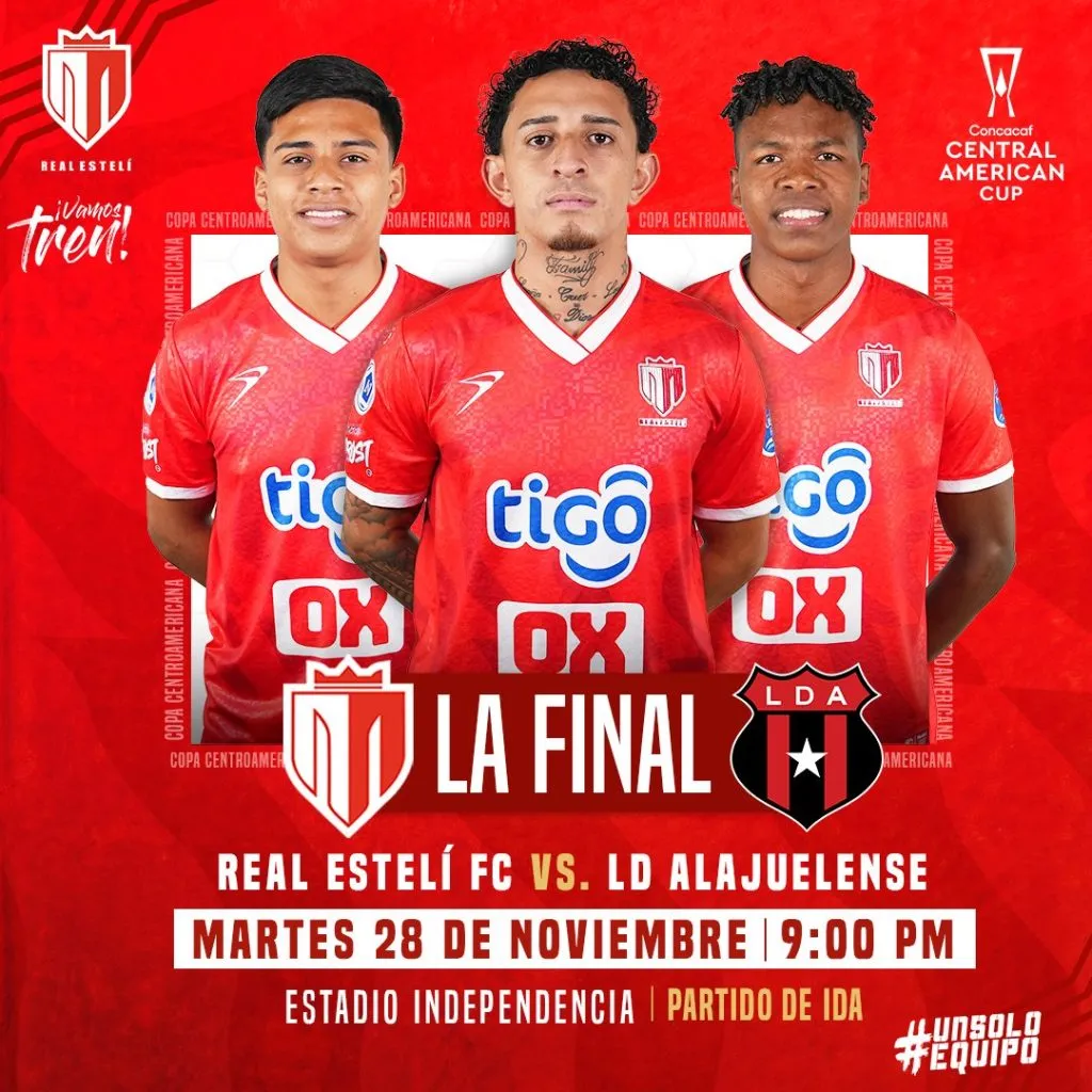 La imagen promocional del partido que subió Real Estelí a sus redes sociales (Foto: Prensa de Real Estelí)