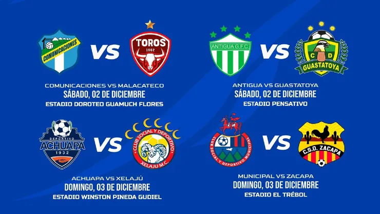 Apertura 2023 de Guatemala: Cruces y fechas de los cuartos de final de la Liga Nacional