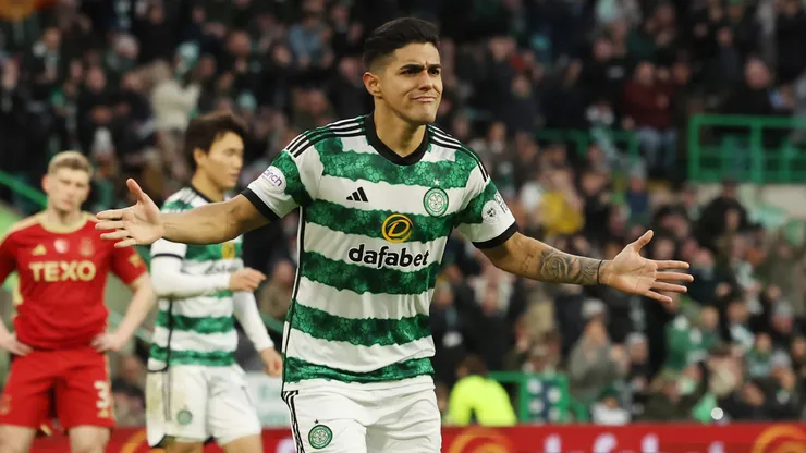 Luis Palma reaccionó y no escondió su motivación tras su gol y triplete de asistencias con el Celtic (Getty Images)