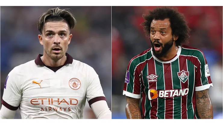 Grealish de manchester City (Izq) y Marcelo de Fluminense (Der)