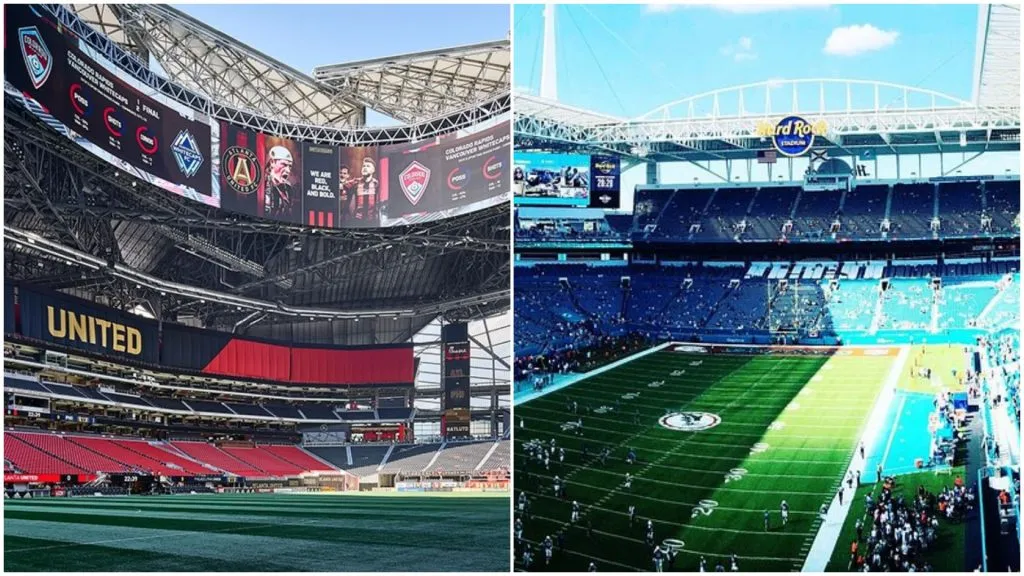 Los estadios que albergarán el inicio y el final de la Copa América 2024.