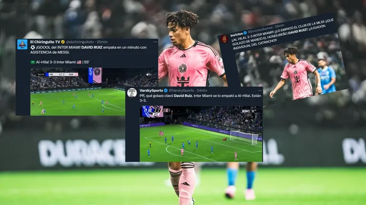 Prensa internacional reaccionó al golazo de David Ruiz con Inter Miami de Messi
