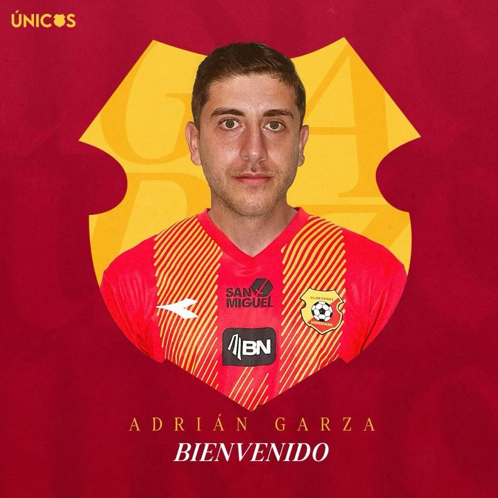 Adrian Garza es nuevo refuerzo del Club Sport Herediano para el Clausura 2024 (Foto: Prensa Herediano)