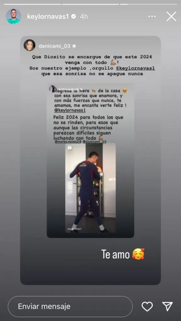 En el primer dia de entrenamiento con los parisinos, la esposa y la hija de Keylor Navas lo apoyaron en esta segunda parte de la temporada.