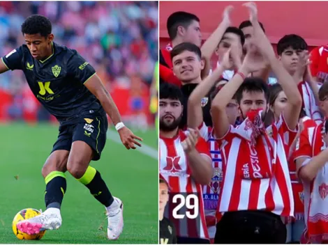 Choco Lozano fue ovacionado por la afición de Almería durante el juego ante Granada