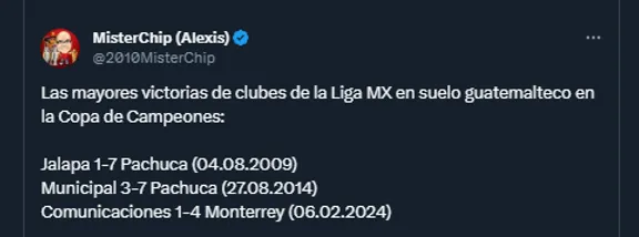 El contundente dato de MisterChip sobre la derrota de Comunicaciones ante Rayados
