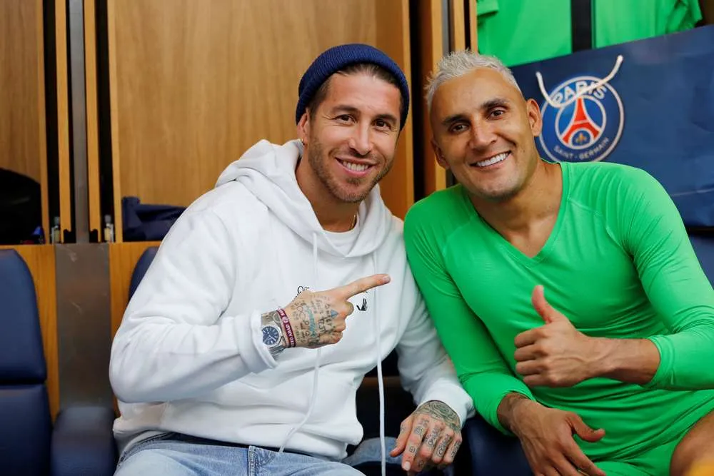 Sergio Ramos y Keylor Navas en PSG