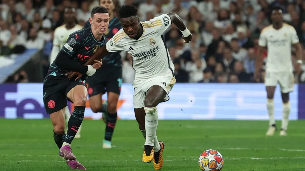 Con los goles de Bernardo Silva, Phil Foden y Gvardiol, Manchester City empató 3-3 en la ida con un Real Madrid que siempre estuvo en partido gracias a los tantos de Dias (en contra), Rodrygo y Valverde. (Foto: AFP)