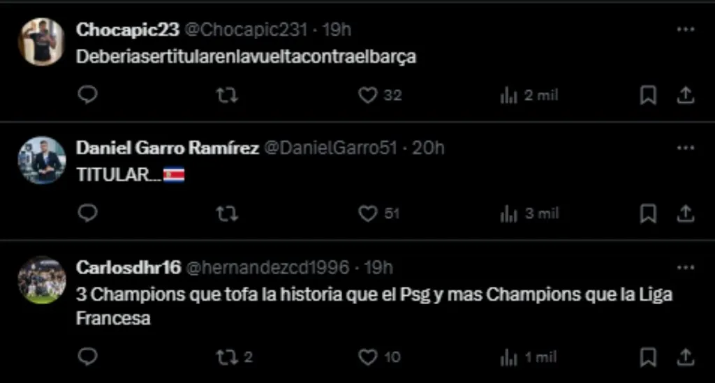 Respuestas del tweet de la Ligue 1. (Foto: X)