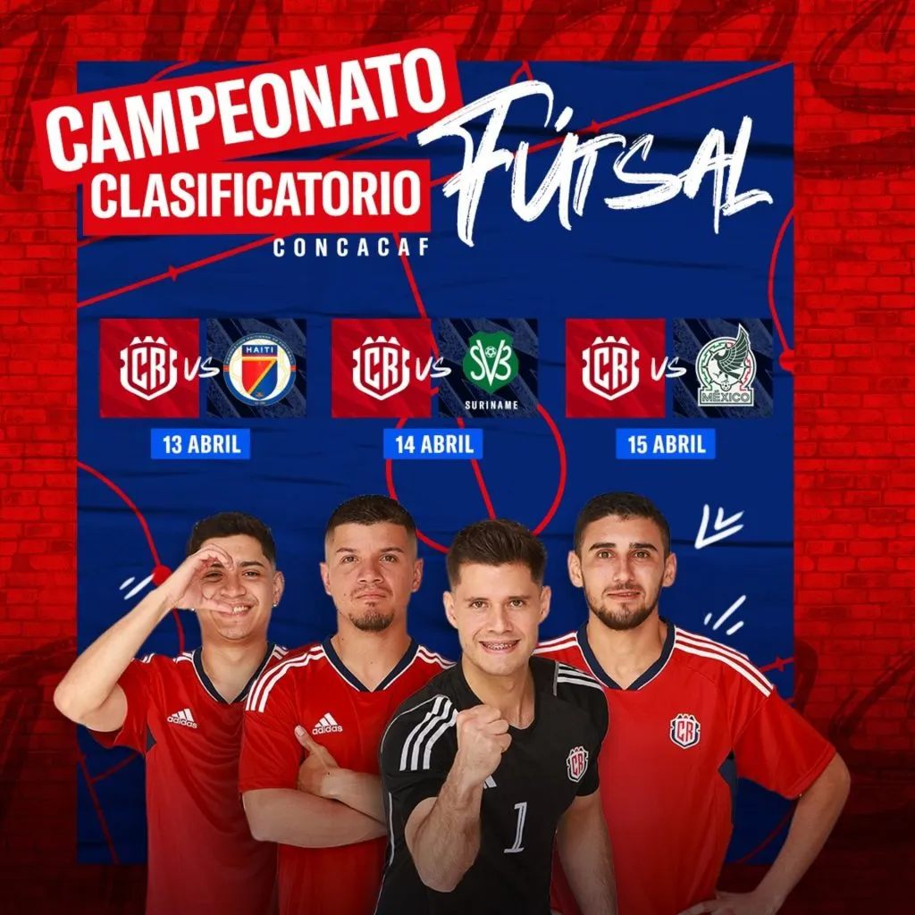La fase de grupos de Costa Rica en el Premundial de Futsal. (Foto: Fedefut)