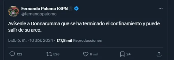 Fernando Palomo en sus redes sociales