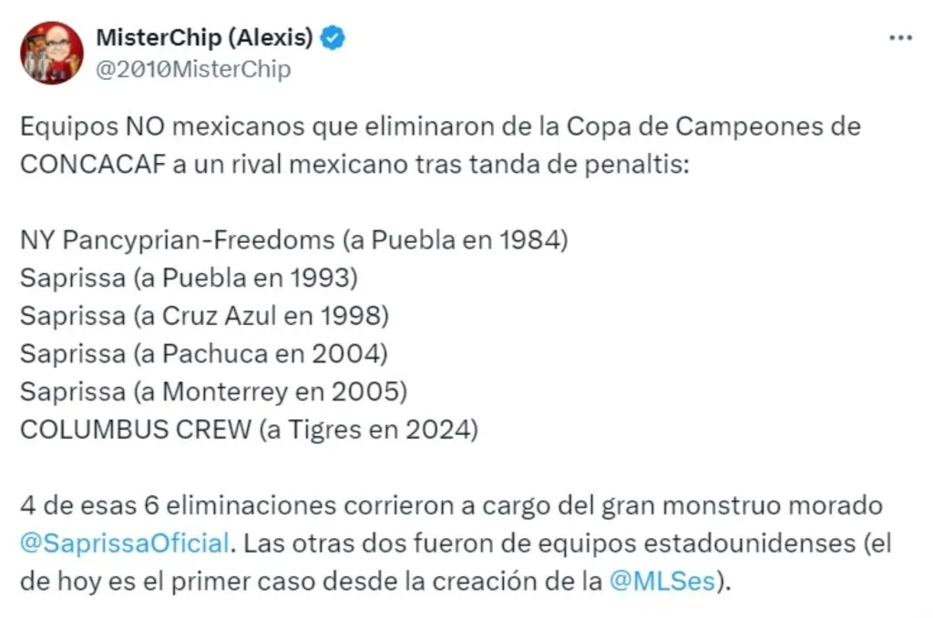 El posteo de MisterChip en Twitter. (Foto: X)