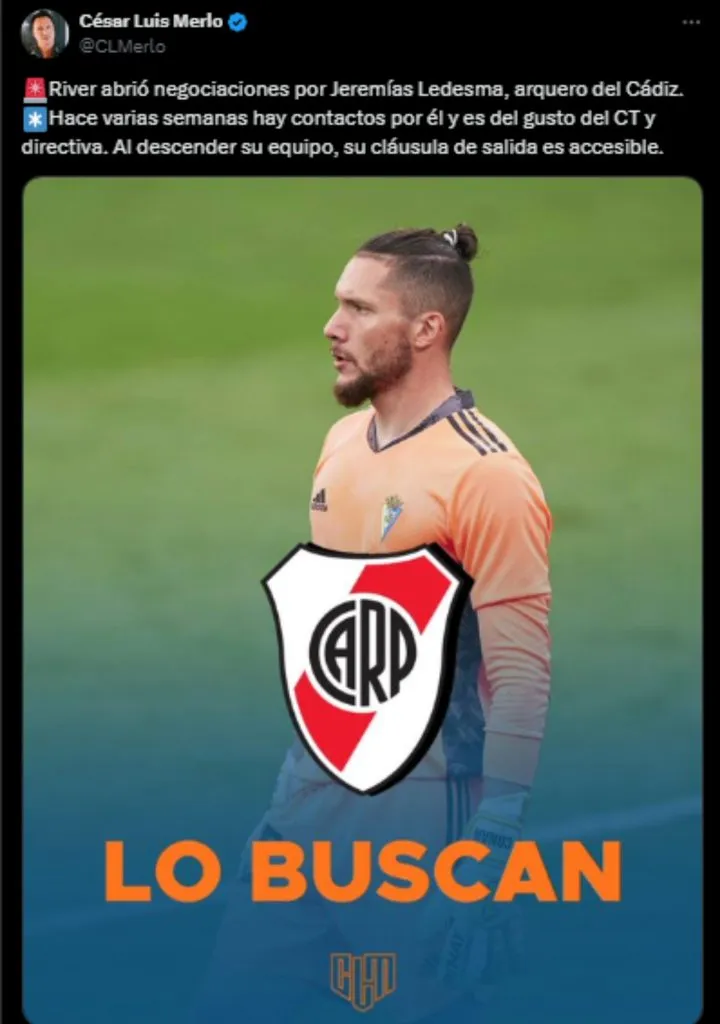 River Plate le daría una gran mano a Keylor Navas. (Foto: X)