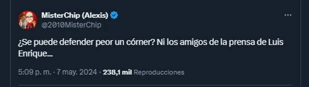 MisterChip en sus redes sociales