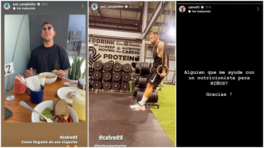 Las publicaciones de Joel Campbell junto a Francisco Calvo. (Foto: Instagram)