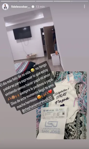 Historia de Fidel Escobar en Instagram