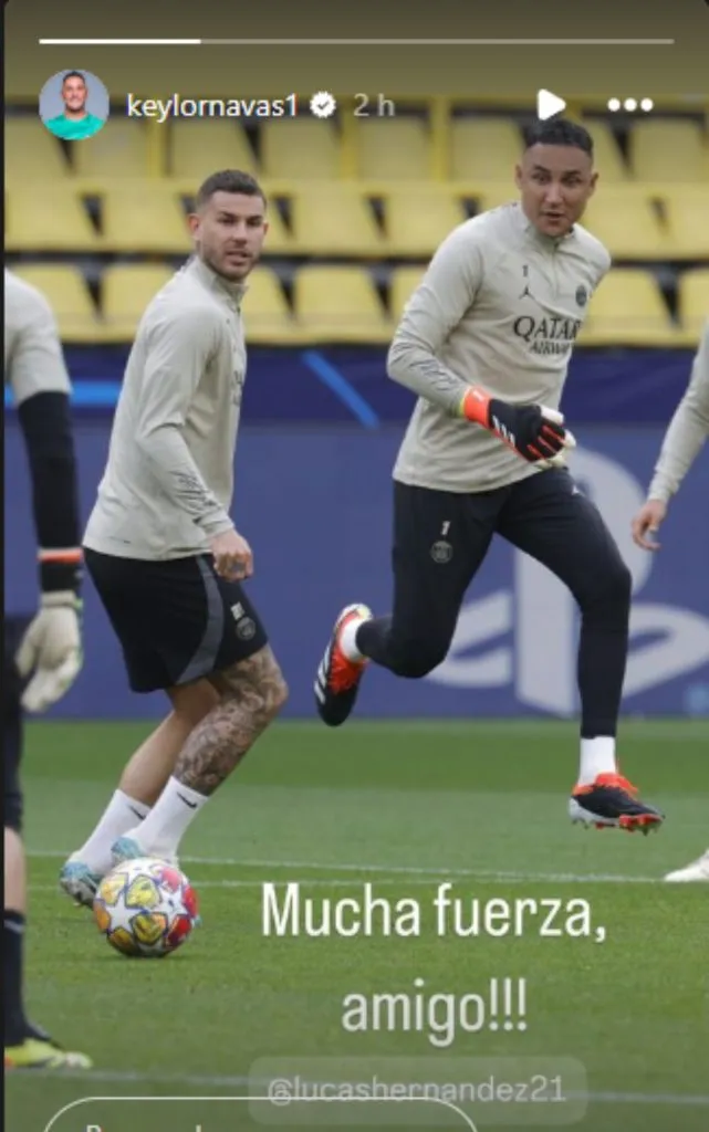 La publicación de Keylor Navas desde su cuenta de Instagram. (Foto: Instagram)