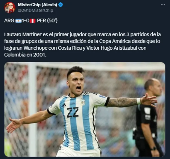 MisterChip en su cuenta oficial de X.