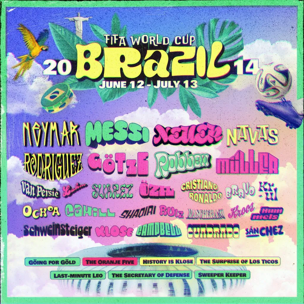 La publicación que realizó FIFA en conmemoración al Mundial 2014.