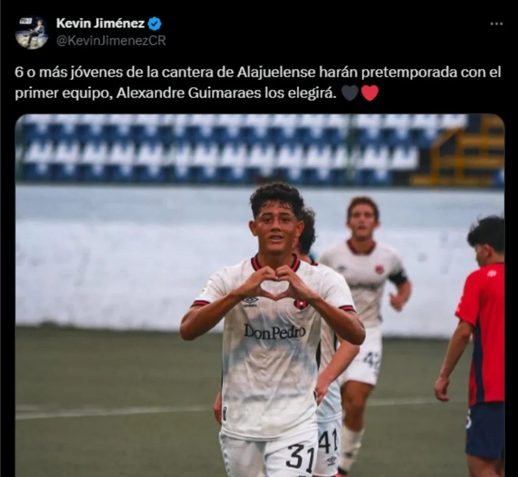 Alajuelense va a subir a seis juveniles o más al primer equipo. (Foto: X)