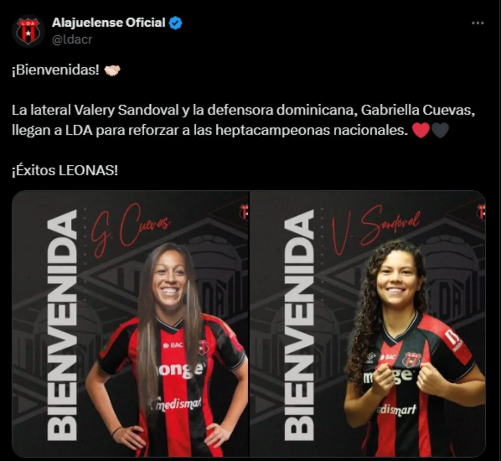 Las dos incorporaciones de Alajuelense.