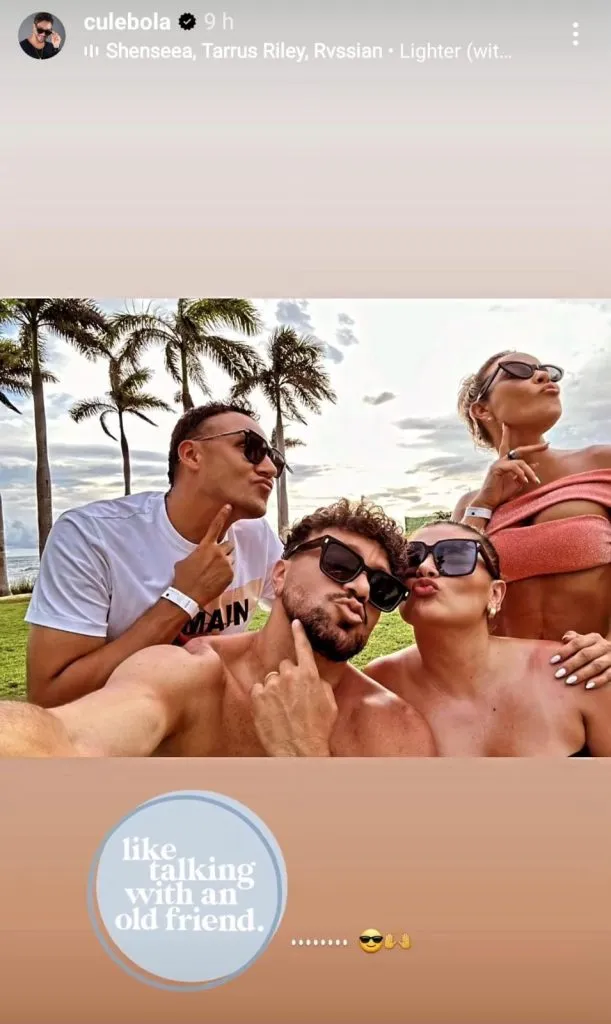 Keylor Navas junto a  Christian Bolaños de vacaciones