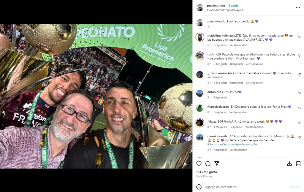 La foto de Rojas para defender a Mariano Torres. (Instagram)