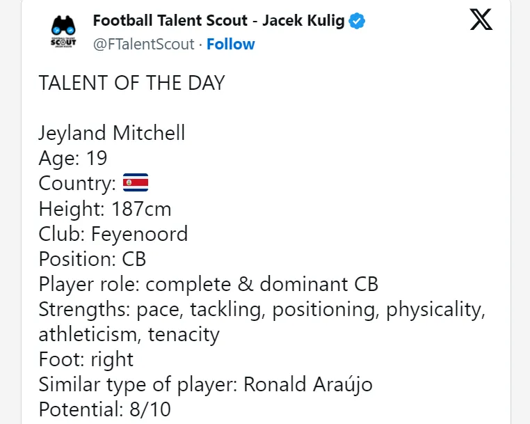 Jeyland Mitchell es el talento del día (Twitter).