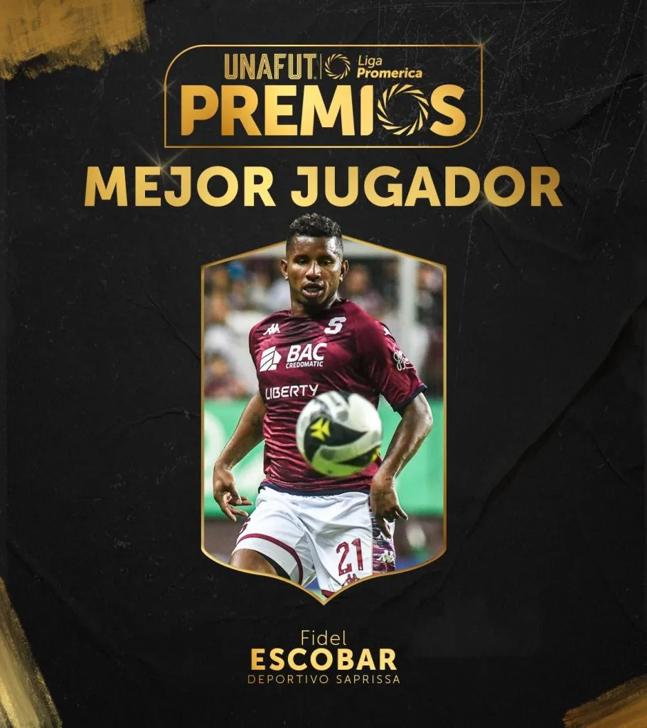 El premio que se llevó Fidel Escobar. (Unafut)