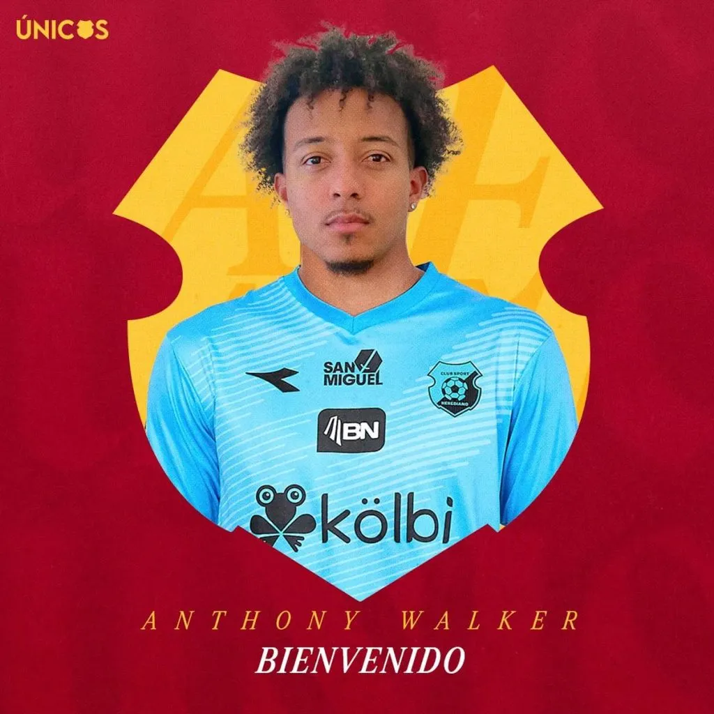 Walker es el nuevo refuerzo de Herediano. (Herediano)