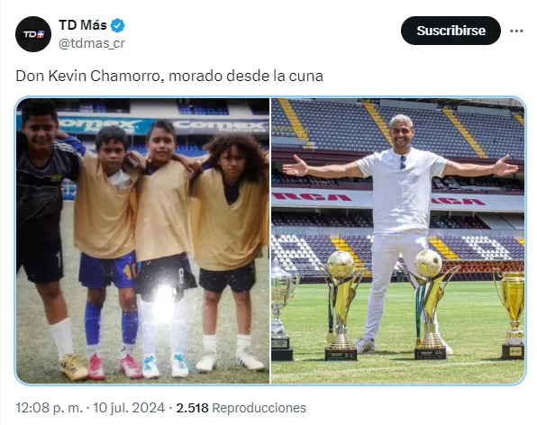 Una imagen que habla por sí sola: morado desde la cuna. (Twitter TD Más)