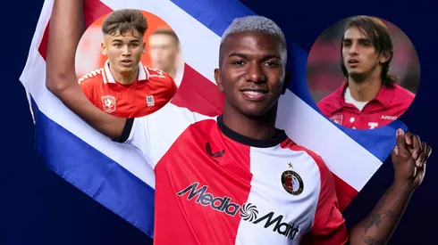 Bryan Ruiz y Manfred Ugalde alertan a Jeyland Mitchell tras llegar al Feyenoord