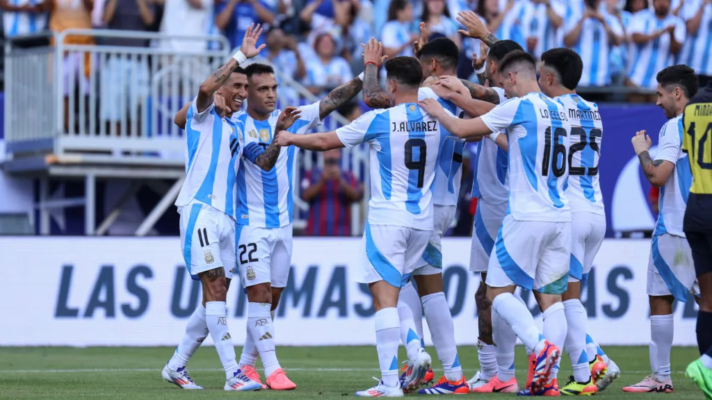 Ángel Di María celebra el gol con el que Argentina venció 1-0 a Ecuador el pasado 9 de junio. (Foto: IMAGO)