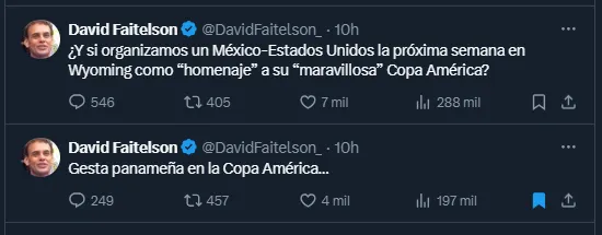 David Faitelson en su cuenta oficial de X.
