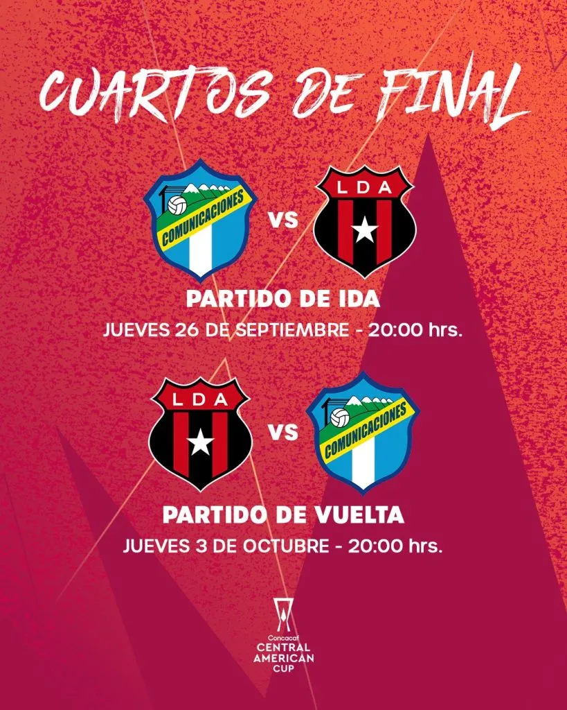Partidos de Comunicaciones en los cuartos de final de la Copa Centroamericana 2024