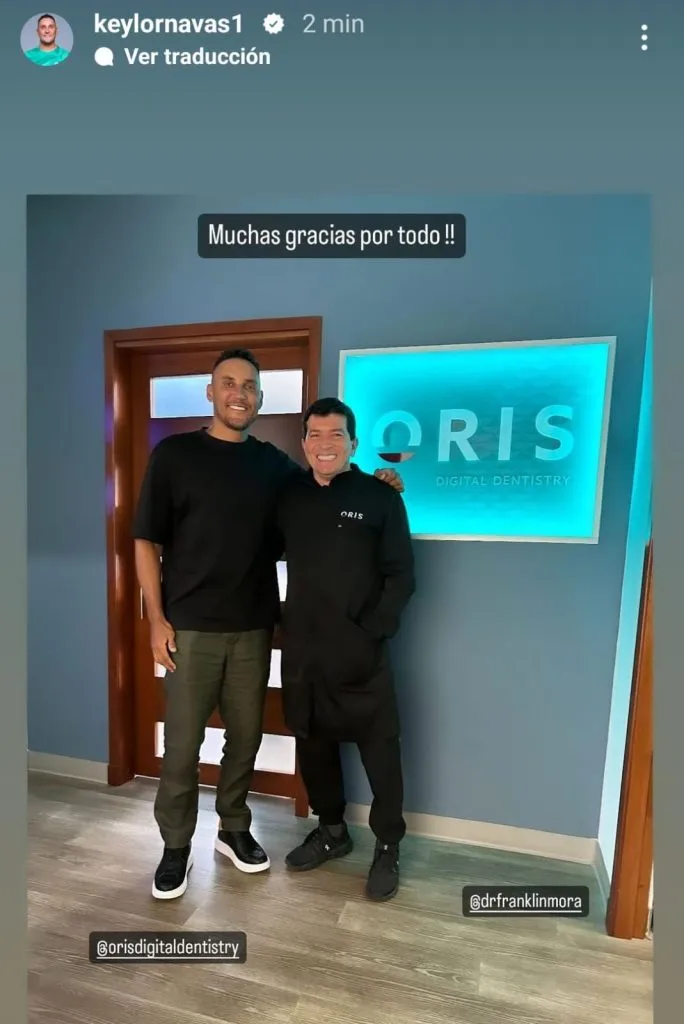 La publicación de Keylor Navas.