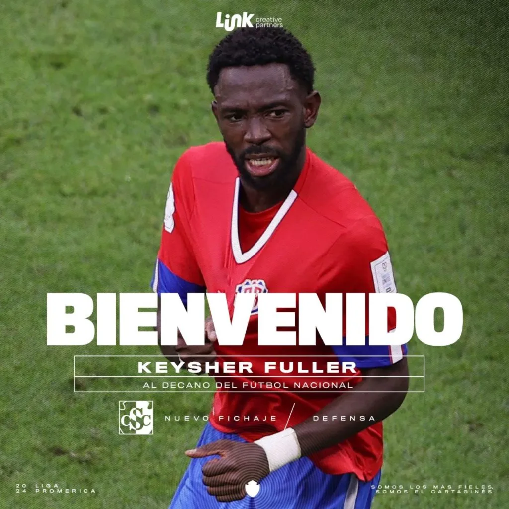 Keysher Fuller es nuevo jugador de Cartaginés.